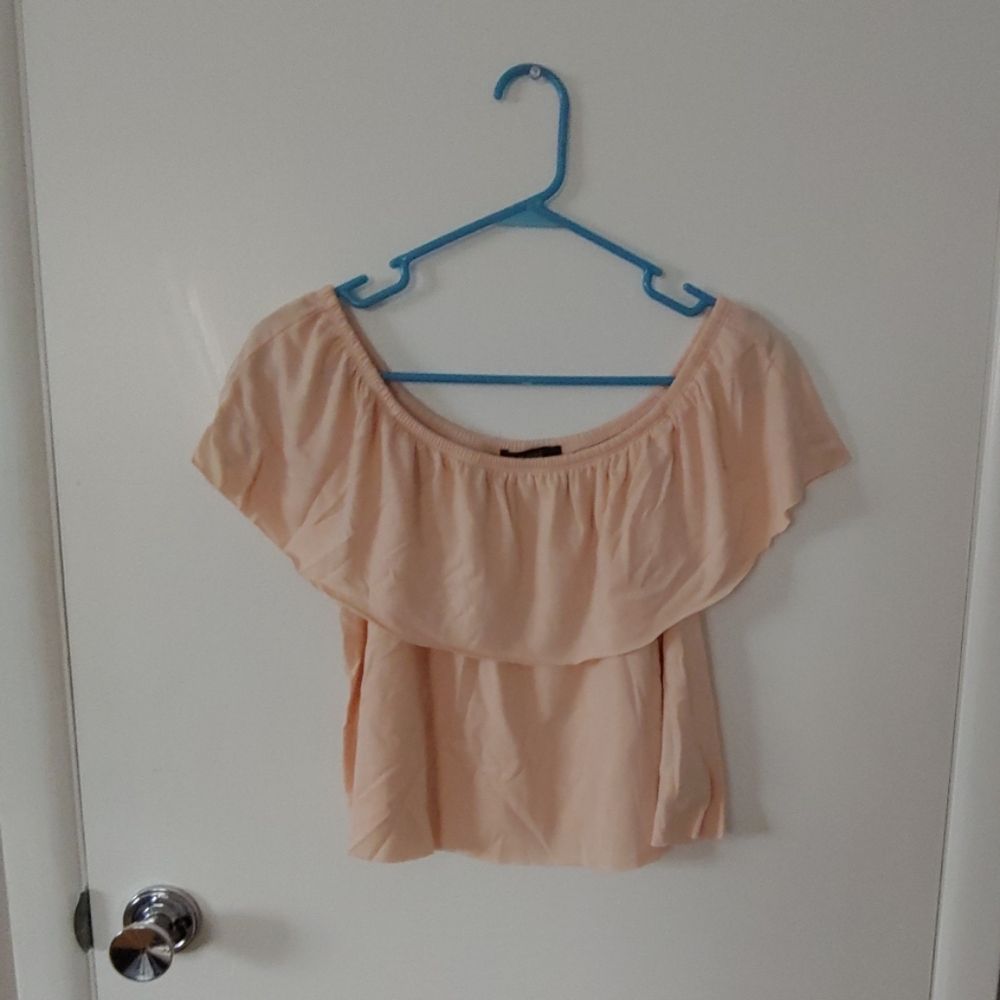 Forever 21 Peach Off the Shoulder Top